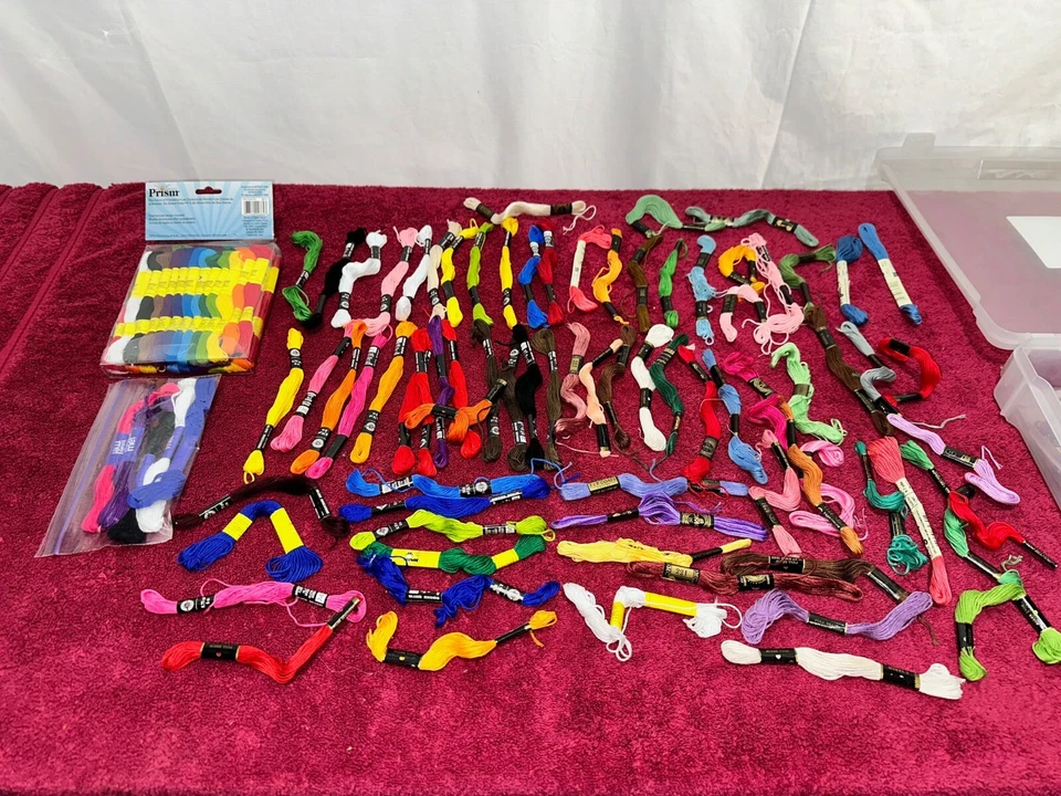 Over 100 Skeins 6 Strand Floss Thread Embroidery Threads - Many Colors - Image 3 of 4