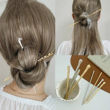 Women Hair Sticks Clip Chinese Style Vintage Headwear Metal Chopstick Hairpin