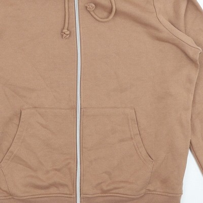 primark brown zip up hoodie