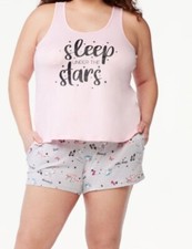 NEW Joyspun Women's Plus 2X 2 Piece Tank Shorts/Sleep Under Stars Pajama Set