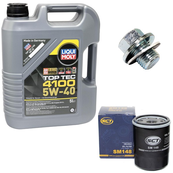 MotoröL ÖLfilter SM148 5W40 5Liter + ÖLablassschraube FüR Toyota Celica Avensis-image