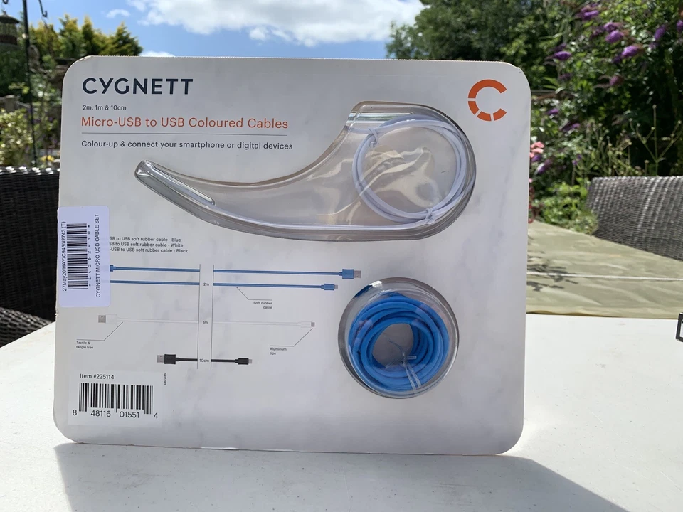 Paquete Cygnett de cables micro USB a USB de colores - 2 mtr, 1 mtr y 10 cm Foto 2 de 3