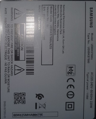 Samsung Ue65ks7580u Mainboard