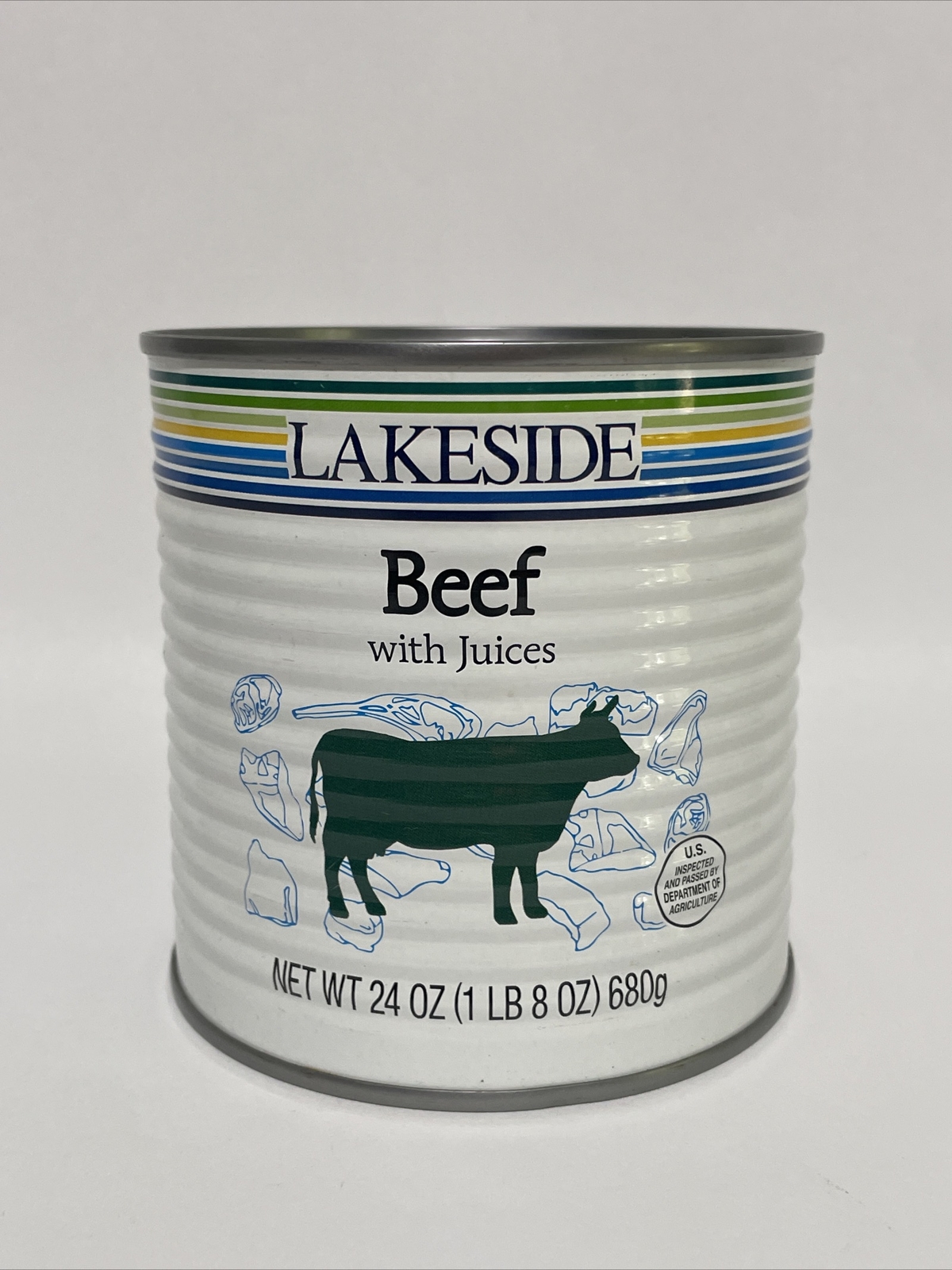 Lakeside Canned Beef Fully Cooked With Juices 24 Oz, Best By June 2028