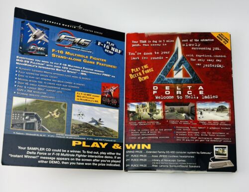 PC CD Sampler Play & Win Demo F-16 Multirole Fighter & Delta Force - Picture 3 of 4