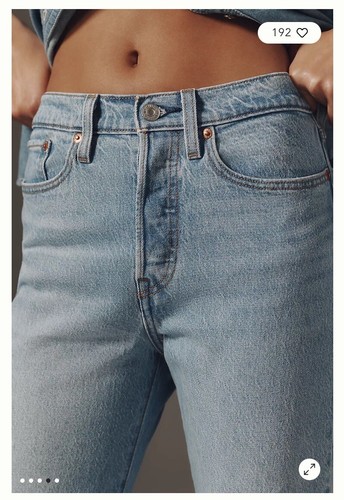 NUEVO CON ETIQUETAS✨Anthropologie Levi’s Wedgie High Rise Str8 pierna Jeans Nordstrom Shopbop - 30 - Imagen 4 de 6