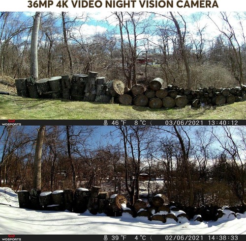 WOSPORTS Trail Camera,48MP 4K 0.2S Trigger Motion Activated,Game Hunting Came... - 第 2/6 張圖片