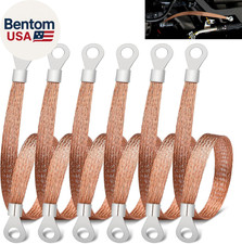 6 PCS Universal Automotive Braided Copper Ground Strap, 12 Inch Engine Ground St