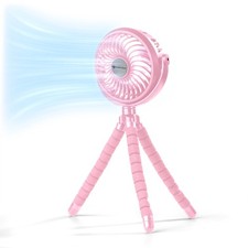 4  Tri-Pod Stroller Fan, 3-Speed, Rechargeable, Flexible, Mini, Portable, 2-3 Ho