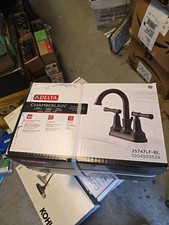 Delta Chamberlain Centerset Matte Black 2-Handle Bathroom Faucet 25747LF-BL