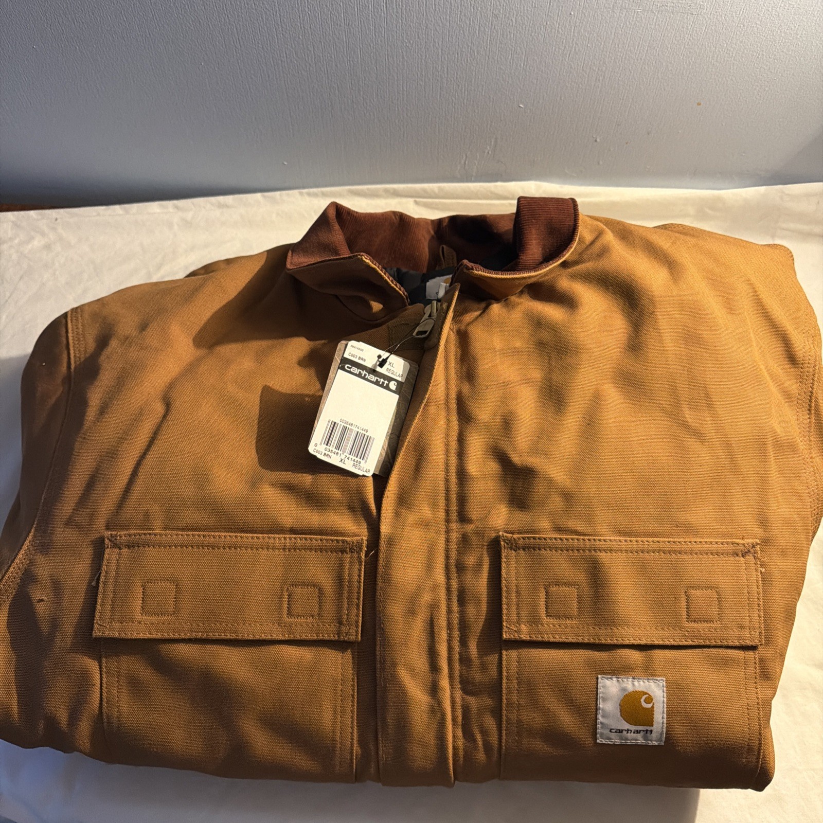 ~New With Tags ~ Men's Carhartt Coat / Jacket  Size X Large - # RN14806 Brown