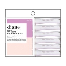 Diane Cold Wave Perm Rods, 12 Pack-F Short White 7/16"