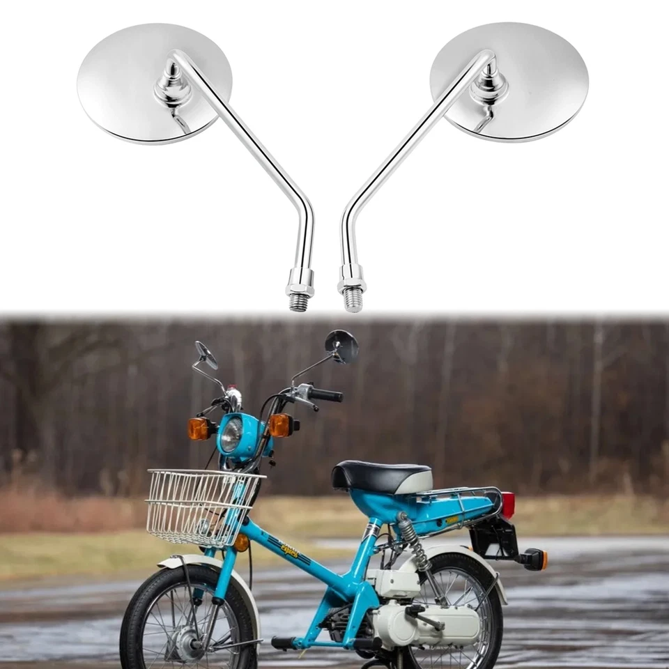 Espejos retrovisores laterales de 10 mm para Kawasaki KZ 400 650 750 900 1000 1300 Foto 2 de 4