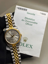 Rolex Datejust 116233 2005 Two-Tone Fluted Bezel Silver Dial With Papers