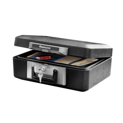 SentrySafe 1160 Fire-Resistant Box Safe with Key Lock 0.25 Cu. ft., Black