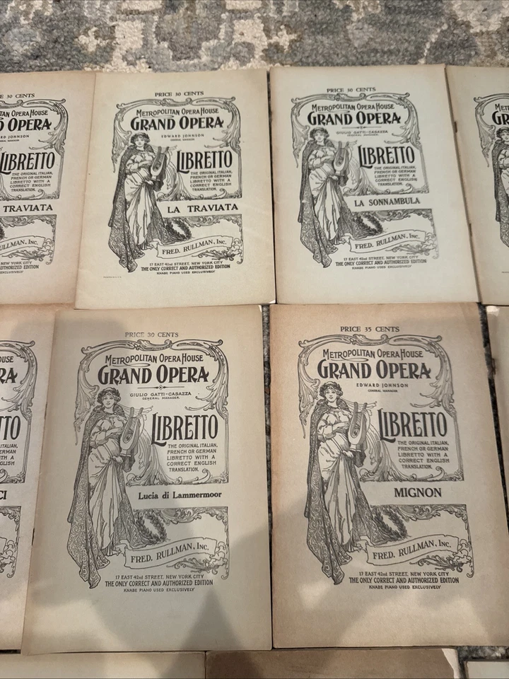 Vintage Bundle of 14 Metropolitan Opera House Grand Opera Librettos Full Script - Image 3 of 4