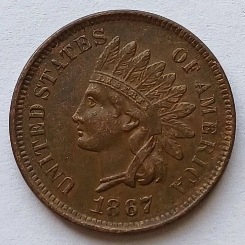 1867 Indian Head Cent - XF BN, Penny 1C