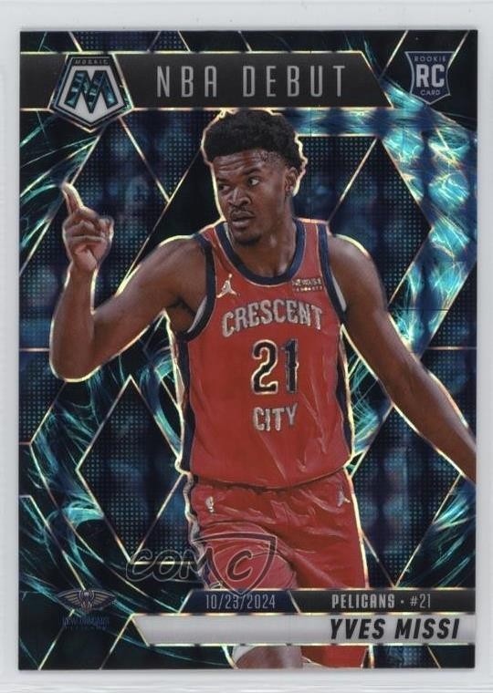 2024-25 Panini Mosaic NBA Debut Genesis Mosaic Prizm Yves Missi #255 Rookie RC