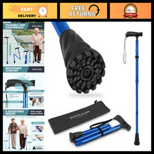 Adjustable Folding Walking Cane for Men Women - Lightweight T Handle Support