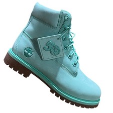 Size 6 Boy's Timberland Premium 6 in Waterproof Boot Medium Greenish/Blueish