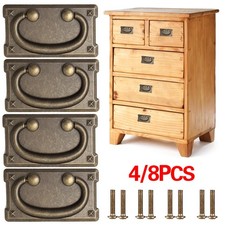 4/8Pcs Rustic Handle Oak Furniture Land Style Replacement Handle Bronze UK