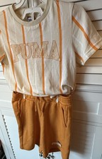NEW NEVER WORN Puma Boys Melon and Cream 2 Pc Set Size XS 7-8 years