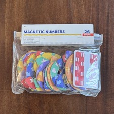 3" Magnetic Numbers 26 Count Set Multicolor With Design