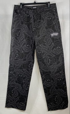 RIP N DIP Men's Black Lord Nermal All Over Print Pants Sz 34 NWT