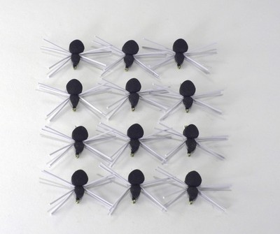 12 - Size 10 Foam Spider Flies - Bluegill, Bream, Crappie, Bass, Panfish