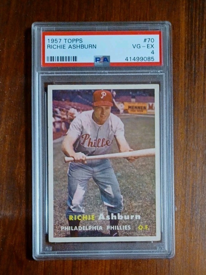 1957 Topps #70 Richie Ashburn PSA 4