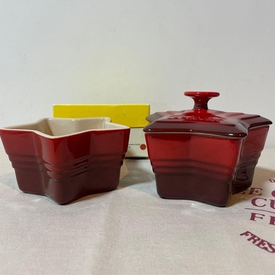 Le Creuset Etoile Ramekin with Lid Small Stoneware Used