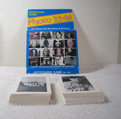 Vintage Potpourri Game Photo Trivia According to Hoyle Game #7061, 642 Quest/Ans