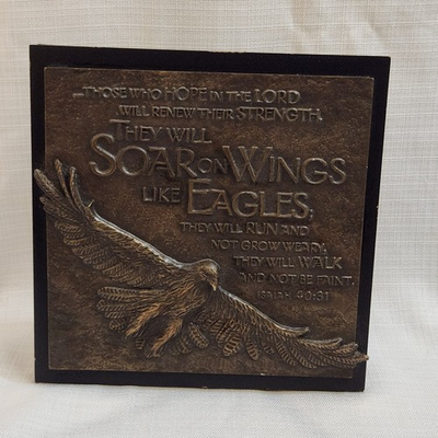 #ad Christian Wall Art Isaiah 40:31 They Will Soar on Wings Like Eagles Lighthouse $15.50