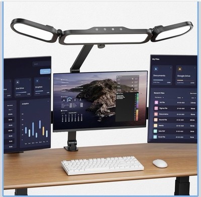 NUERPO LED Desk Lamp with Clamp,Adjustable Swing Arm Desks Lamps for Home Office