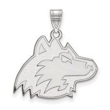 10k White Gold LogoArt Northern Illinois University Huskie Large Pendant