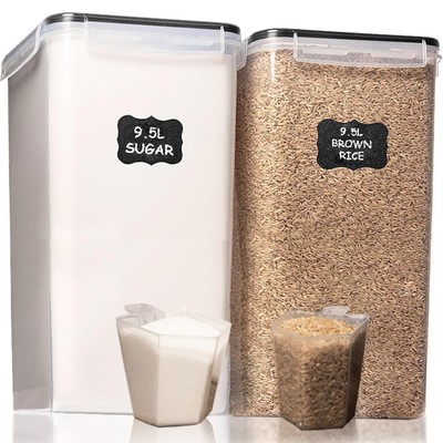 Extra Large Food Storage Containers Airtight Canisters for Kitchen & Pantry