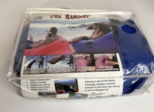 Silla de campamento HANGOUT inflable azul marino nylon asiento de salón caminata playa lago NUEVO