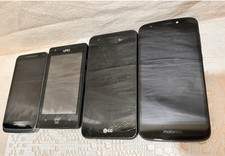 Mixed Smartphone  Tablet Lot of 4 - Motorola, LG, Intel - AS-IS For Parts