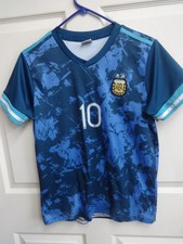 Vintage Argentina FC National Team Messi # 10 Soccer Futbol Jersey Men Small
