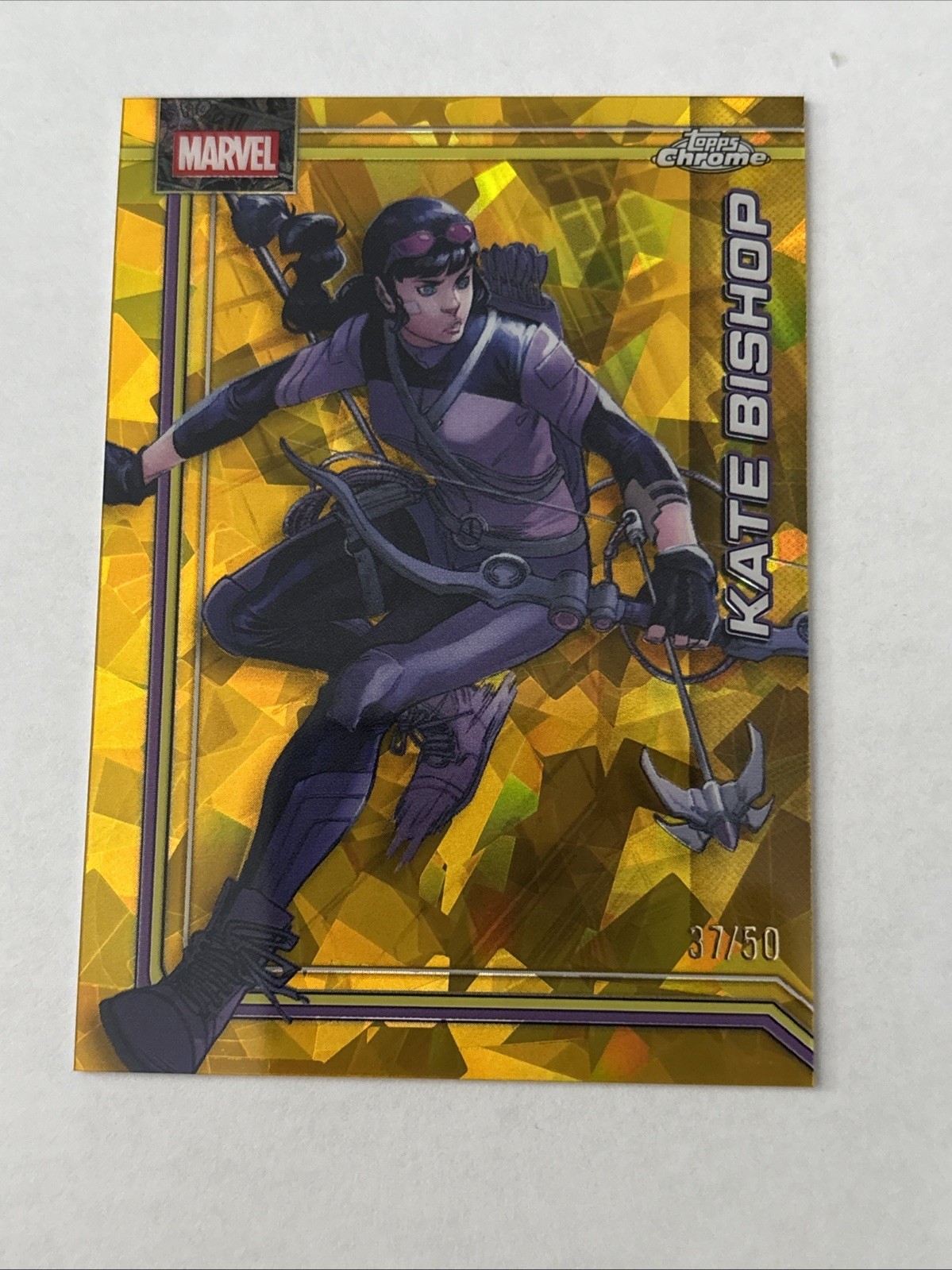 2026 Marvel  Topps Chrome Sapphire Kate Bishop #063 Gold /50 PWE