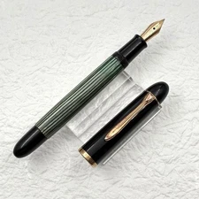 Vintage Fountain Pen Pelikan 140 Green Stripe 14K F Writtenable