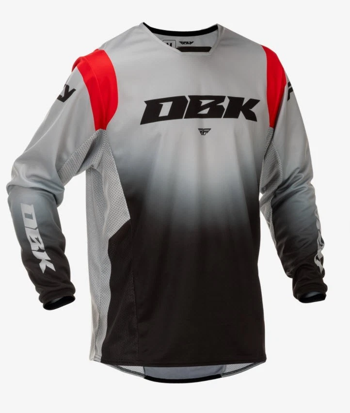 2026 Fly Racing Kinetic DBK Black Grey Motocross MX BMX Jersey Youth S