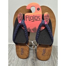 Flojos Harper Woven Faux Strap Arch Support Flip Flop Sandals Women Size 10