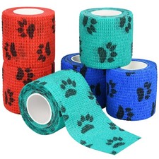 6pcs Vet Wraps, 2" Adhesive Bandage Wraps, Non-Woven Pet Wraps for Dogs Pet A...