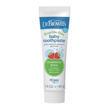 Dr. Brown  s Fluoride-Free Baby Toothpaste, Infant  Toddler Oral Care, Strawb...