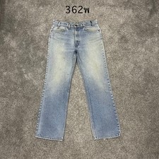 Levis 517 Vintage 80s USA Orange Tab Bootcut Flare Light Wash Blue 33x29