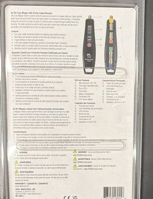 IDEAL 62-201 Coax Cable Mapper F-Type Coaxial Cable Tester Kit w/ 5 Remotes