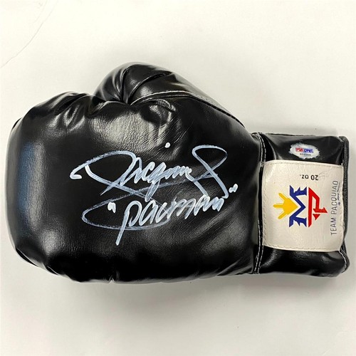 Manny Pacquiao signed "Pacman" Team Pacquiao Boxing Glove autograph ~ PSA