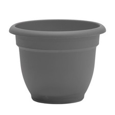Bloem AP10908 Charcoal Gray Polyresin Ariana Self Watering Planter 10 Dia. in.