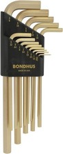 Bondhus 38137 - Set 13 GoldGuard Finish Hex L-Wrenches .050-3/8" - Long - 1EA